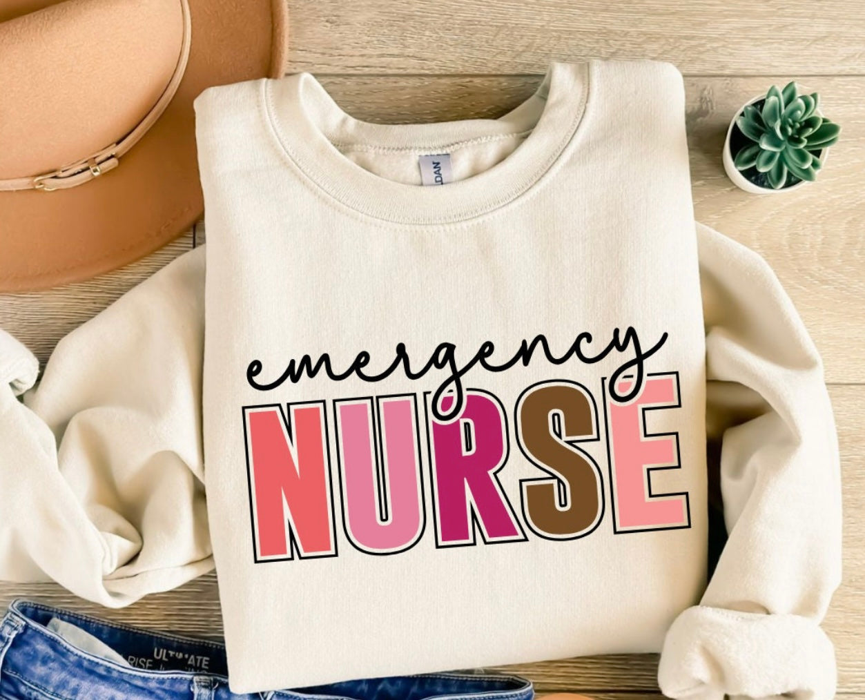 Emergency Nurse- Cursive (T-SHIRT/ SWEATSHIRT)
