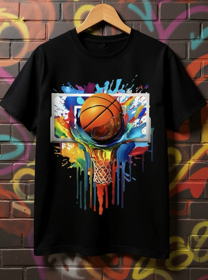 OLD SCHOOL BASKETBALL SPLATTER
