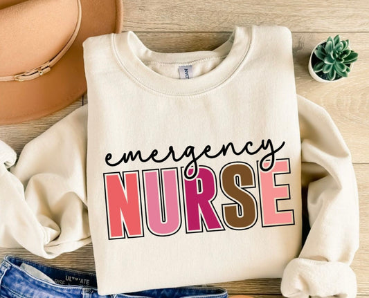 Emergency Nurse- Cursive (T-SHIRT/ SWEATSHIRT)