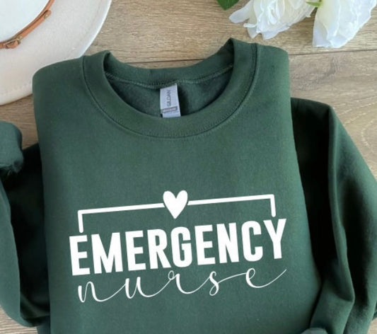Emergency Nurse- Heart (T-SHIRT/SWEATSHIRT)